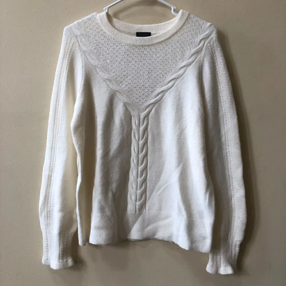 Talbots Cable Knit Crewneck Sweater